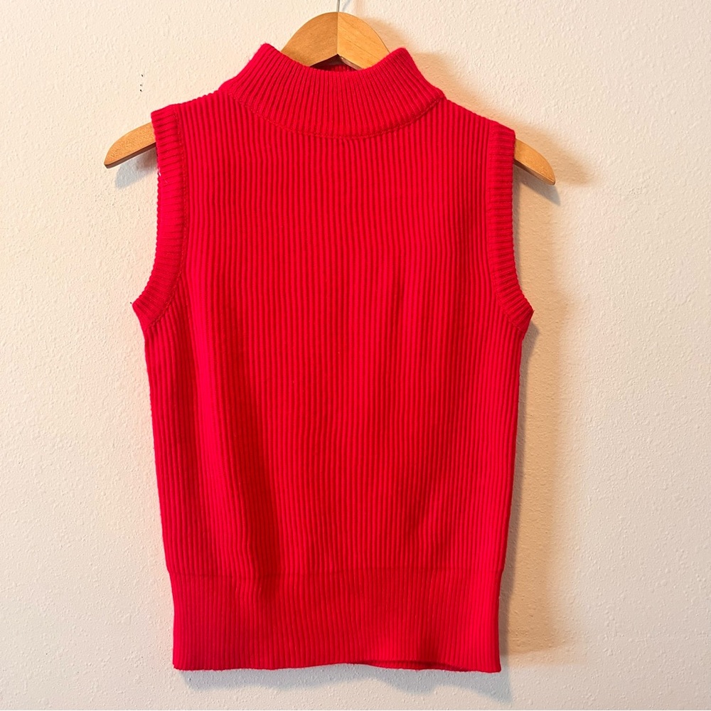 VTG SPICE of LIFE Women’s Medium Hot Pink High Neck Ribbed Semi Crop Top